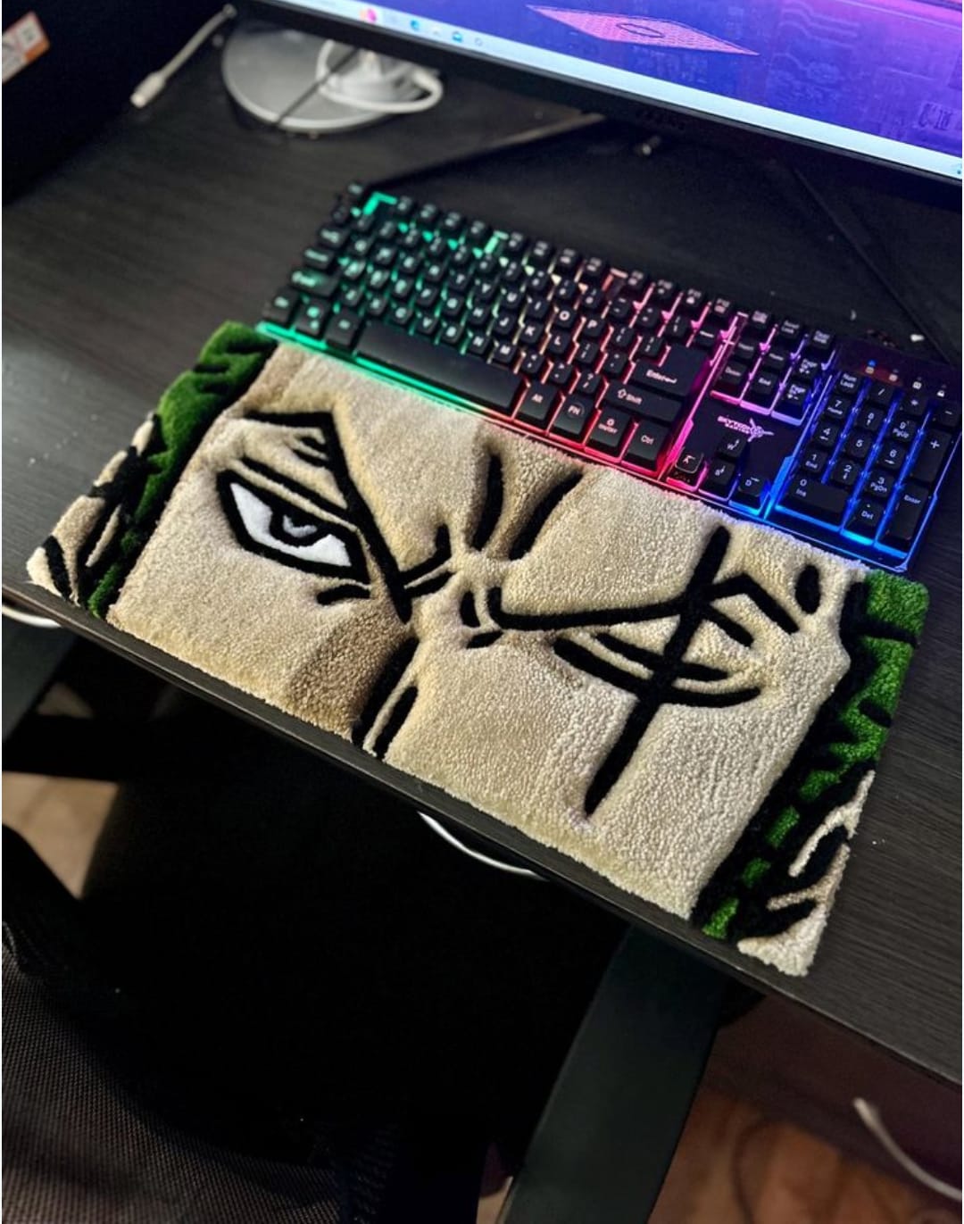 Zoro Stares Keyboard Rug
