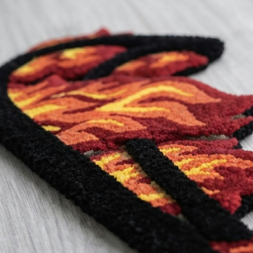 Nike Fire Logo Custom Handmade Rug