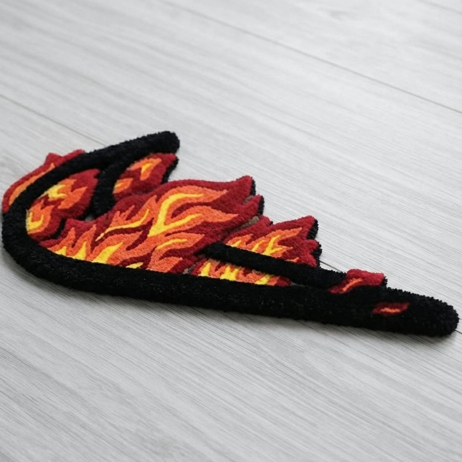 Nike Fire Logo Custom Handmade Rug